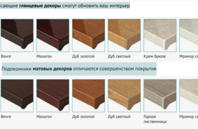 Подоконники для пластиковых окон